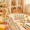 Picture of 3 PCS PUZZLE SET WITH COLOR Wooden Learning and Educational Board Game